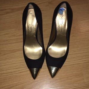 Jessica Simpson Black Heel with Gold Tip